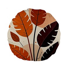 Leaves Boho Monster Nature Standard 15  Premium Round Cushions from ArtsNow.com Front