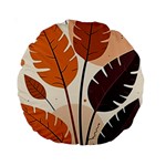 Leaves Boho Monster Nature Standard 15  Premium Round Cushions