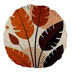 Leaves Boho Monster Nature Large 18  Premium Round Cushions