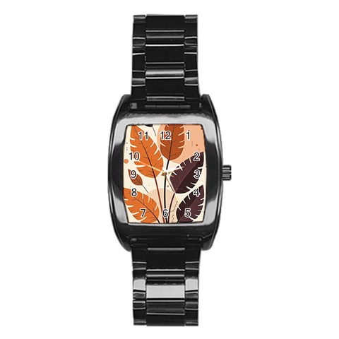 Leaves Boho Monster Nature Stainless Steel Barrel Watch from ArtsNow.com Front