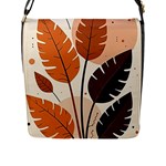 Leaves Boho Monster Nature Flap Closure Messenger Bag (L)