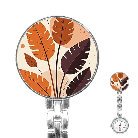 Leaves Boho Monster Nature Stainless Steel Nurses Watch from ArtsNow.com Front