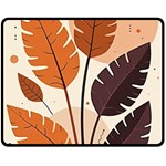 Leaves Boho Monster Nature Two Sides Fleece Blanket (Medium)