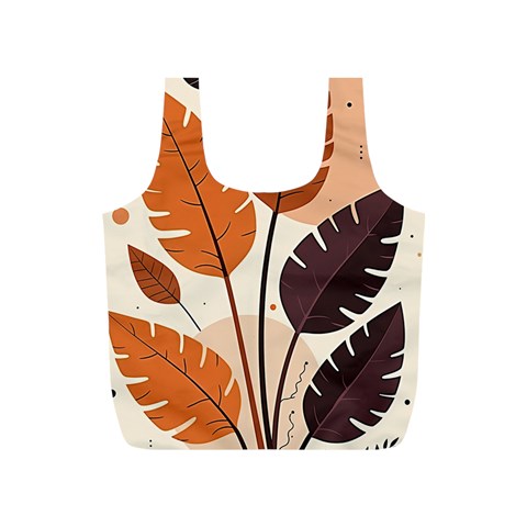 Leaves Boho Monster Nature Full Print Recycle Bag (S) from ArtsNow.com Back