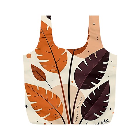 Leaves Boho Monster Nature Full Print Recycle Bag (M) from ArtsNow.com Front