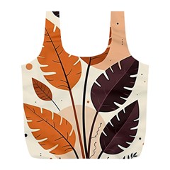 Leaves Boho Monster Nature Full Print Recycle Bag (L) from ArtsNow.com Front