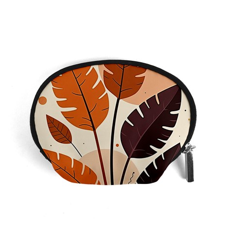 Leaves Boho Monster Nature Accessory Pouch (Small) from ArtsNow.com Front