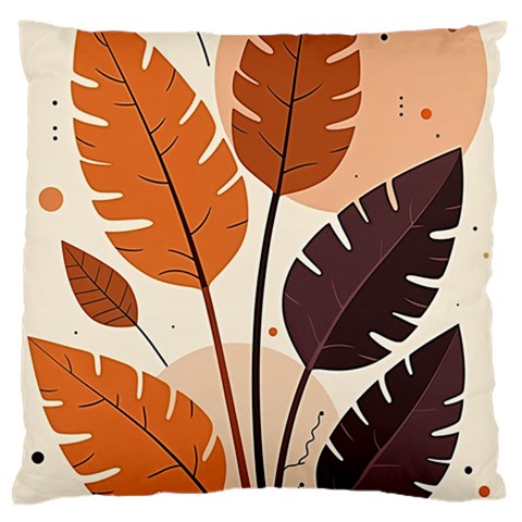 Leaves Boho Monster Nature Standard Premium Plush Fleece Cushion Case (One Side) from ArtsNow.com Front