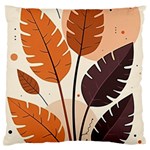 Leaves Boho Monster Nature Standard Premium Plush Fleece Cushion Case (One Side)