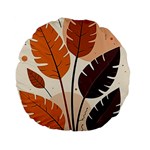 Leaves Boho Monster Nature Standard 15  Premium Flano Round Cushions