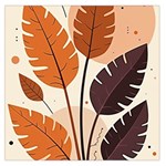 Leaves Boho Monster Nature Square Satin Scarf (36  x 36 )