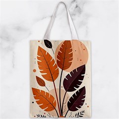 Leaves Boho Monster Nature Zipper Classic Tote Bag from ArtsNow.com Front