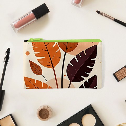 Leaves Boho Monster Nature Cosmetic Bag (XS) from ArtsNow.com Front