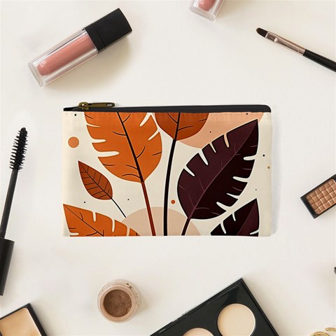 Leaves Boho Monster Nature Cosmetic Bag (XS) from ArtsNow.com Front