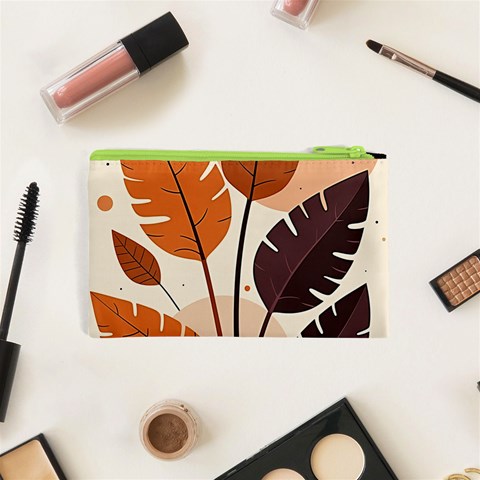 Leaves Boho Monster Nature Cosmetic Bag (XS) from ArtsNow.com Back