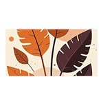 Leaves Boho Monster Nature Satin Wrap 35  x 70 