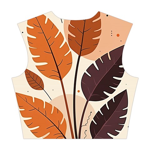 Leaves Boho Monster Nature Cotton Crop Top from ArtsNow.com Back