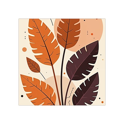 Leaves Boho Monster Nature Square Tapestry (Small) from ArtsNow.com Front