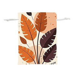 Leaves Boho Monster Nature Lightweight Drawstring Pouch (S) from ArtsNow.com Front