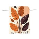 Leaves Boho Monster Nature Lightweight Drawstring Pouch (L)