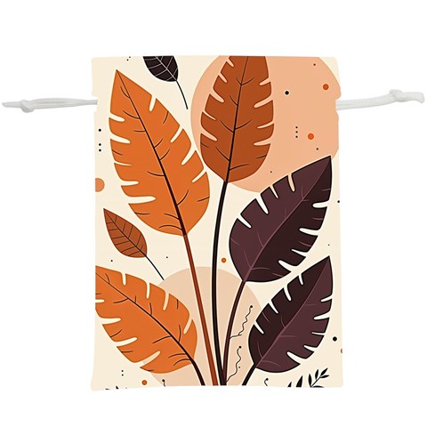 Leaves Boho Monster Nature Lightweight Drawstring Pouch (XL) from ArtsNow.com Front