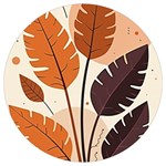 Leaves Boho Monster Nature Round Trivet