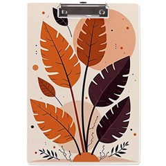 Leaves Boho Monster Nature A4 Acrylic Clipboard from ArtsNow.com Front