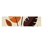 Leaves Boho Monster Nature Banner and Sign 4  x 1 