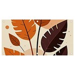 Leaves Boho Monster Nature Banner and Sign 4  x 2 