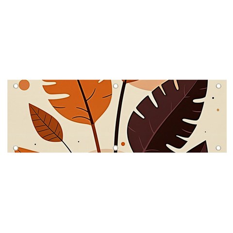 Leaves Boho Monster Nature Banner and Sign 6  x 2  from ArtsNow.com Front