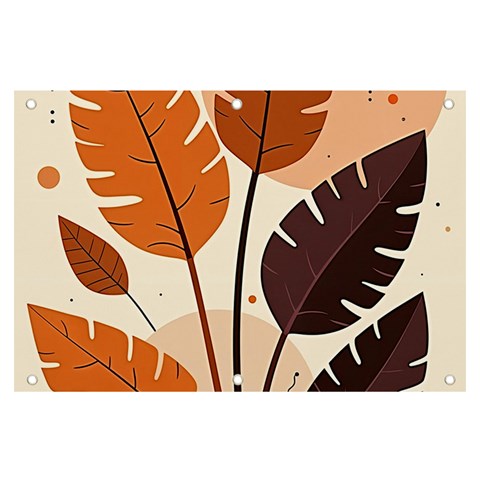 Leaves Boho Monster Nature Banner and Sign 6  x 4  from ArtsNow.com Front