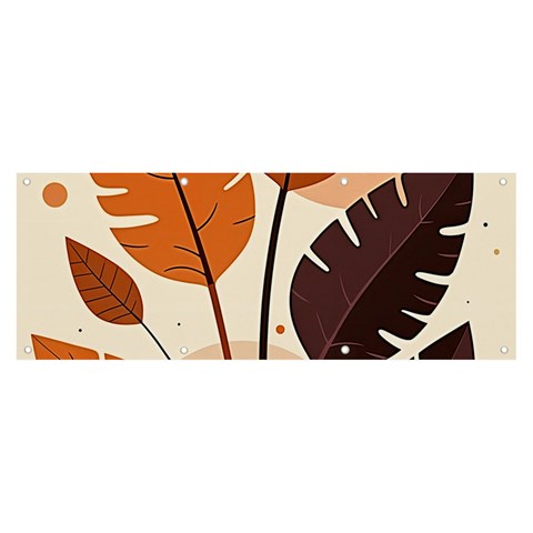 Leaves Boho Monster Nature Banner and Sign 8  x 3  from ArtsNow.com Front