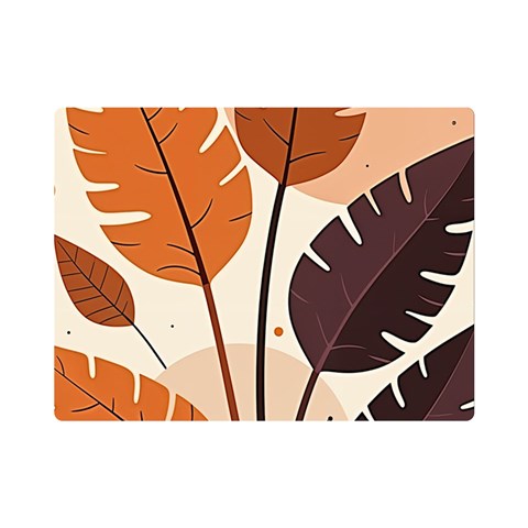 Leaves Boho Monster Nature Premium Plush Fleece Blanket (Mini) from ArtsNow.com 35 x27  Blanket Front