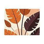 Leaves Boho Monster Nature Premium Plush Fleece Blanket (Mini)