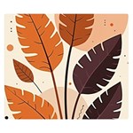 Leaves Boho Monster Nature Premium Plush Fleece Blanket (Small)