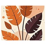 Leaves Boho Monster Nature Premium Plush Fleece Blanket (Medium)