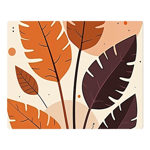 Leaves Boho Monster Nature Premium Plush Fleece Blanket (Large) from ArtsNow.com 80 x60  Blanket Front