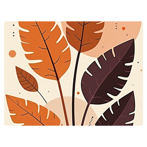 Leaves Boho Monster Nature Premium Plush Fleece Blanket (Extra Small) from ArtsNow.com 40 x30  Blanket Front