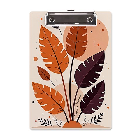 Leaves Boho Monster Nature A5 Acrylic Clipboard from ArtsNow.com Front