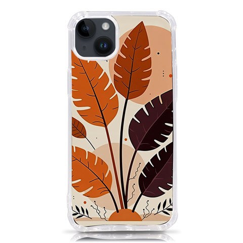 Leaves Boho Monster Nature iPhone 14 Plus TPU UV Print Case from ArtsNow.com Front