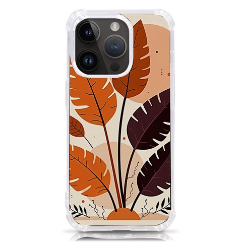 Leaves Boho Monster Nature iPhone 14 Pro TPU UV Print Case from ArtsNow.com Front