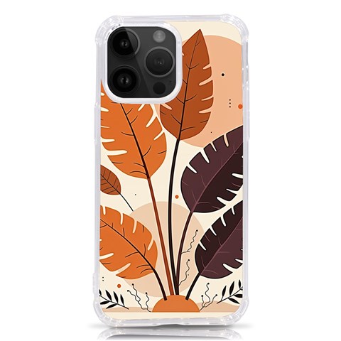 Leaves Boho Monster Nature iPhone 14 Pro Max TPU UV Print Case from ArtsNow.com Front