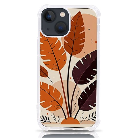 Leaves Boho Monster Nature iPhone 13 mini TPU UV Print Case from ArtsNow.com Front