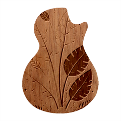 Leaves Boho Monster Nature Guitar Shape Wood Guitar Pick Holder Case And Picks Set from ArtsNow.com Front