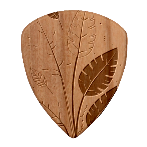 Leaves Boho Monster Nature Guitar Shape Wood Guitar Pick Holder Case And Picks Set from ArtsNow.com Pick