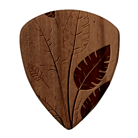 Leaves Boho Monster Nature Square Wood Guitar Pick Holder Case And Picks Set from ArtsNow.com Pick