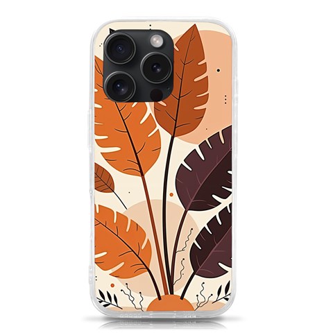 Leaves Boho Monster Nature iPhone 15 Pro TPU UV Print Case from ArtsNow.com Front