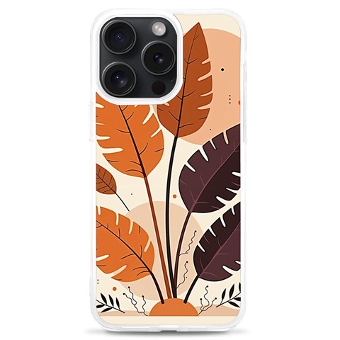 Leaves Boho Monster Nature iPhone 15 Pro Max TPU UV Print Case from ArtsNow.com Front