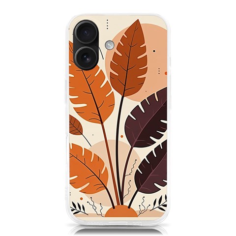 Leaves Boho Monster Nature iPhone 16 TPU UV Print Case from ArtsNow.com Front