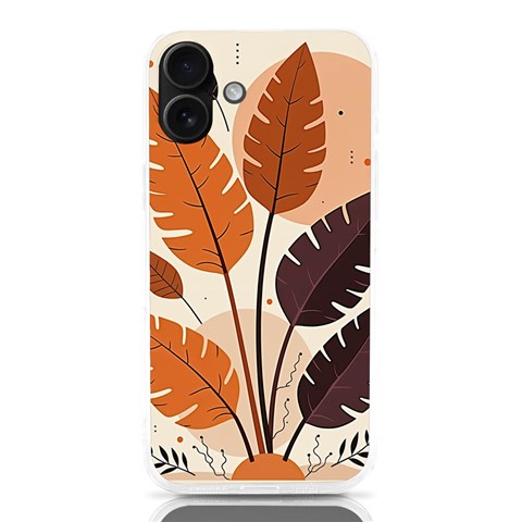 Leaves Boho Monster Nature iPhone 16 Plus TPU UV Print Case from ArtsNow.com Front